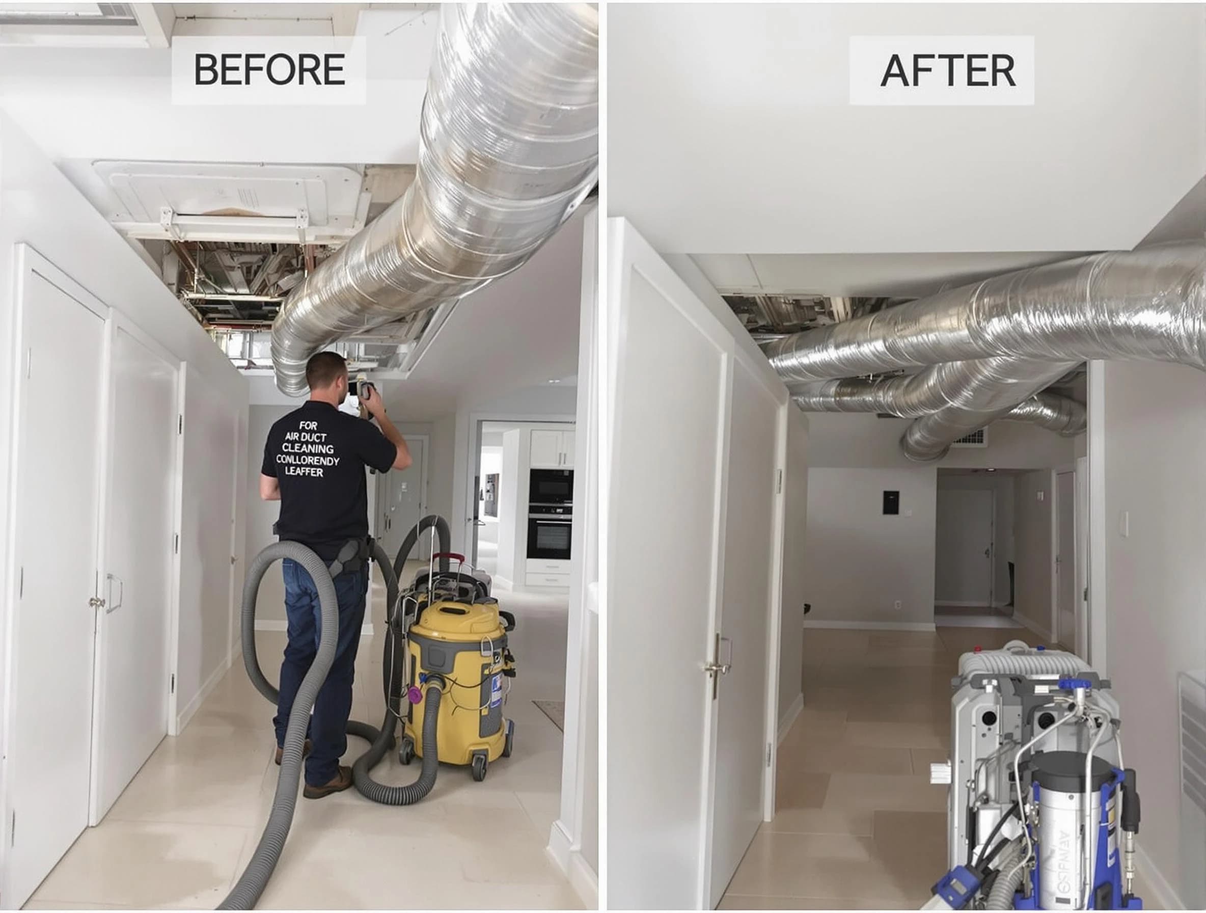Choctaw Air Duct Cleaning professional performing thorough air duct cleaning in Choctaw