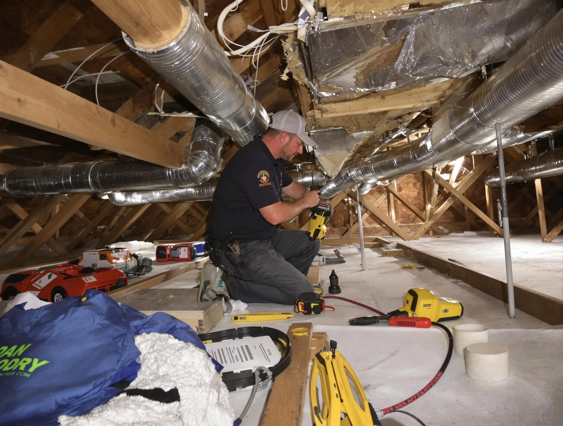 Professional air duct repair by Choctaw Air Duct Cleaning in Choctaw