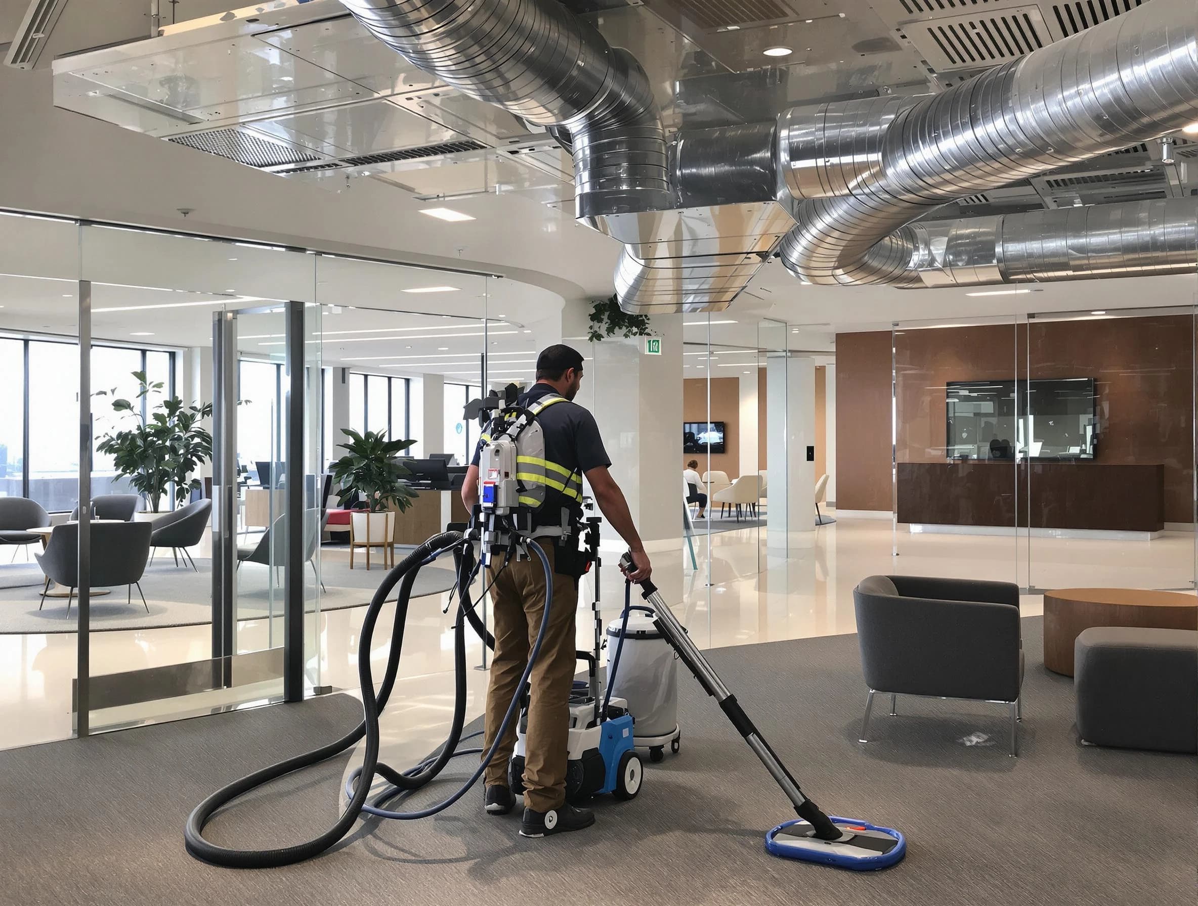 Commercial duct cleaning service by Choctaw Air Duct Cleaning in Choctaw