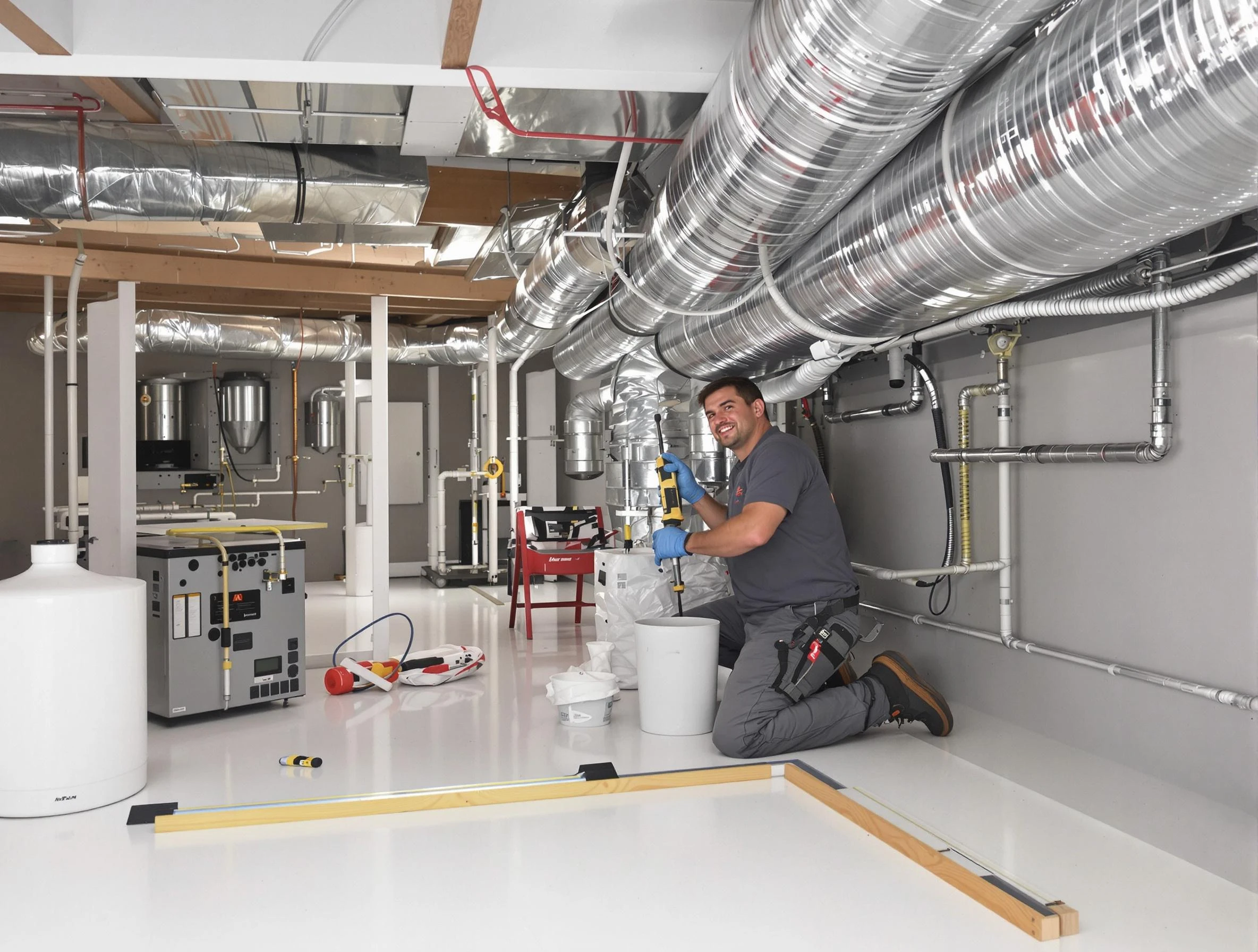 Professional duct sealing service by Choctaw Air Duct Cleaning in Choctaw