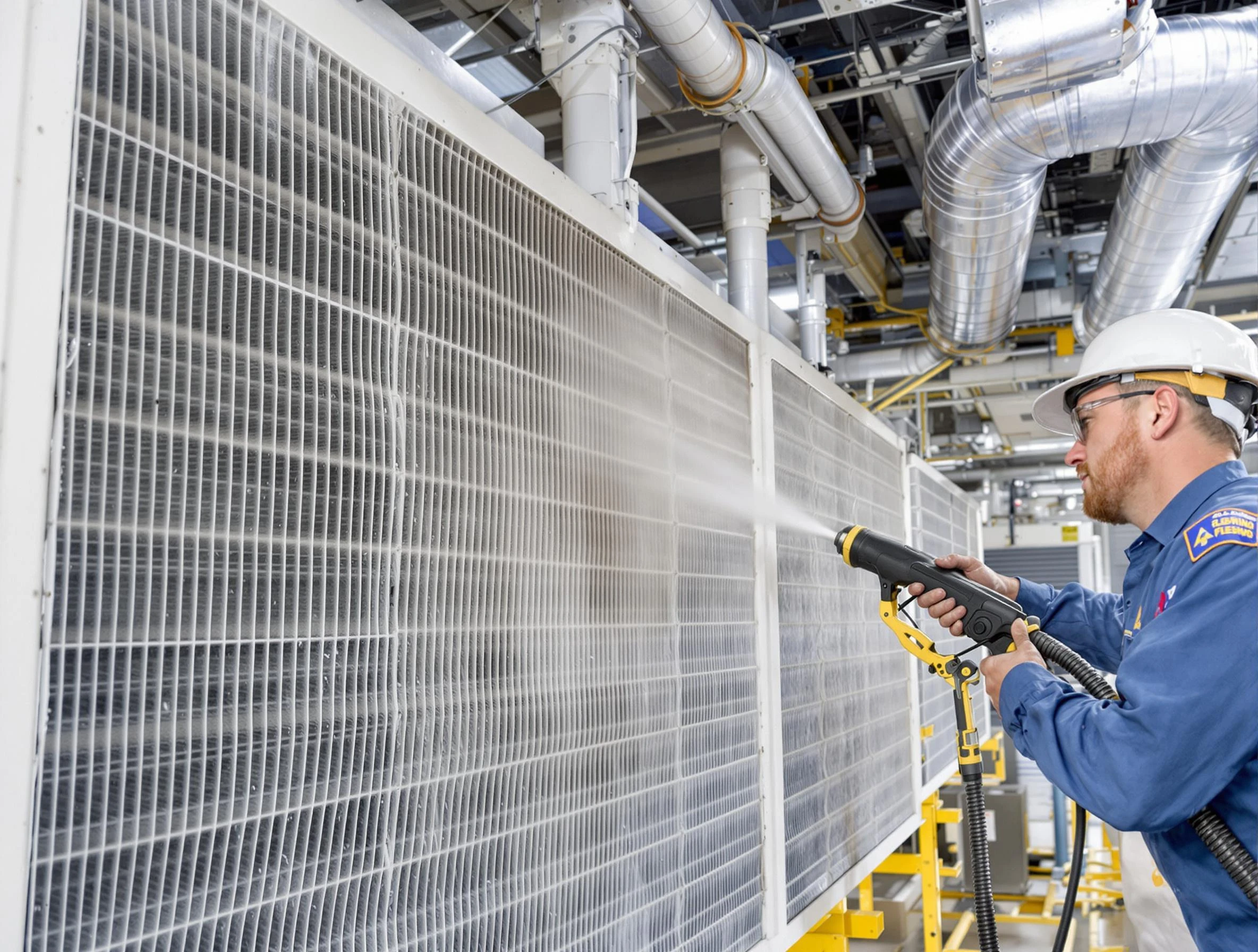 Professional commercial coil cleaning by Choctaw Air Duct Cleaning in Choctaw