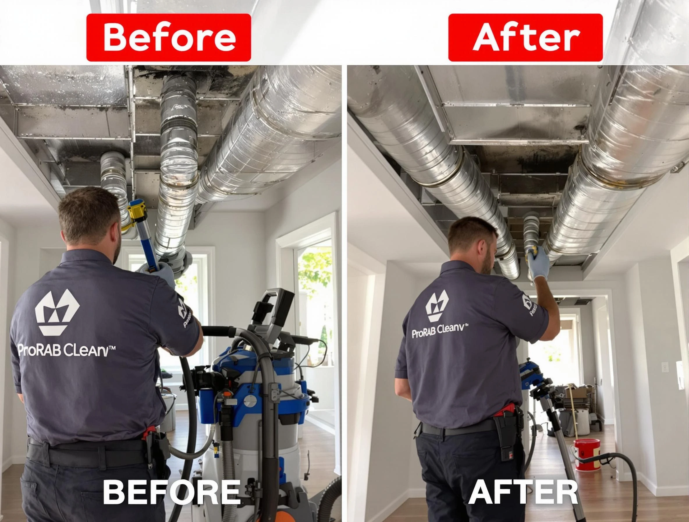 Choctaw Air Duct Cleaning expert performing thorough residential duct cleaning in a Choctaw home